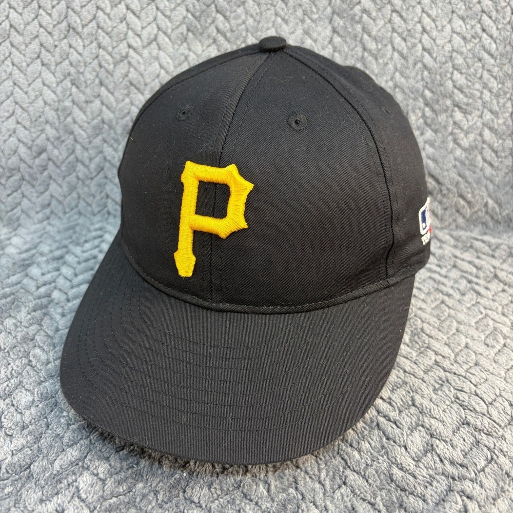 Pittsburgh Pirates MLB OC Sports Youth Black Baseball Hat Yellow P Logo Cap